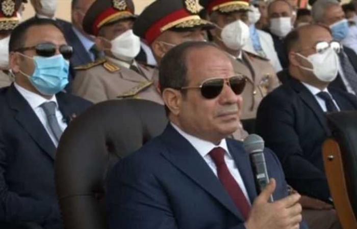 السيسي يتفقد الكلية الحربية فجر اليوم الأربعاء