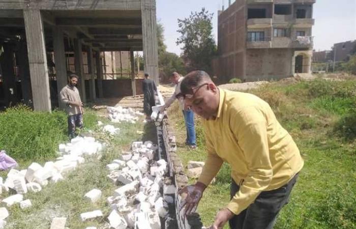 إزالة تعديات على أرض زراعية بمدينة الأقصر