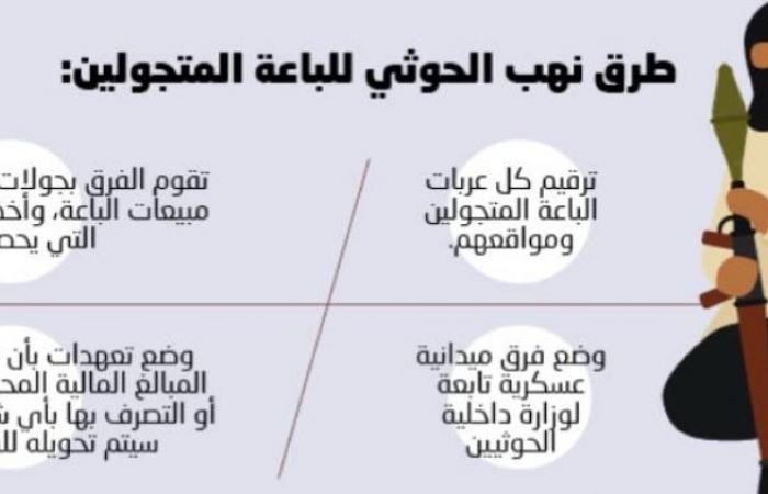 الحوثي ينهب أرباح الباعة المتجولين