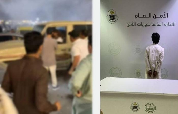 القبض على قائد مركبة صدم عدة مركبات وأطلق أعيرة نارية في الرياض