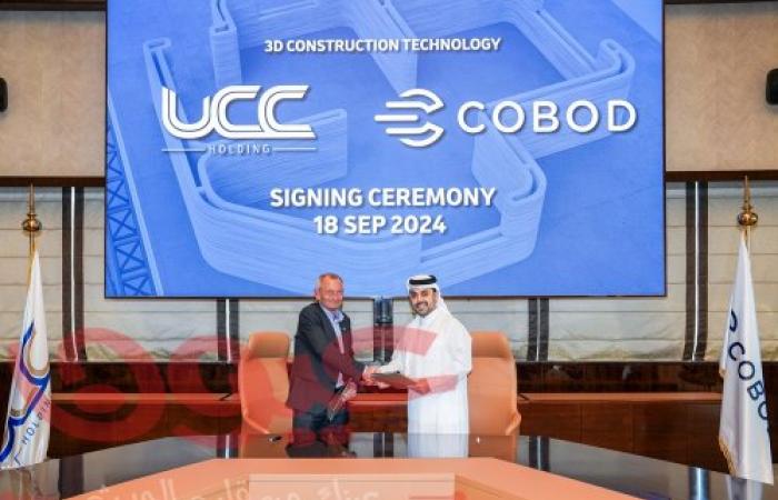 أورباكون القابضة UCC توقع اتفاقية نهائية مع COBOD الدنماركية لشراء الجيل الثالث لأكبر طابعات ثلاثية الأبعاد في العالم لبناء مدارس مستدامة في قطر