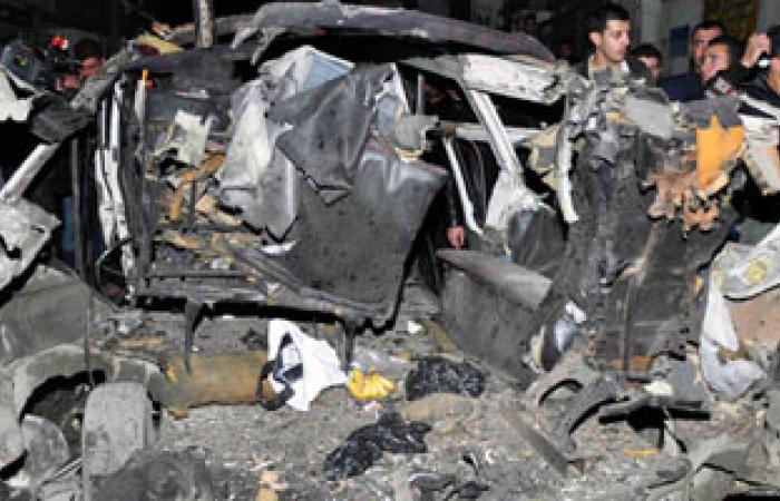 انفجار سيارتين يقودهما انتحاريان عند مدخل ساحة الأمويين فى دمشق