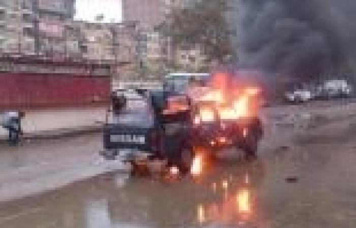 عاجل| CBC: "الإخوان" يضرمون النار في إحدى سيارات الشرطة بالطريق الدائري