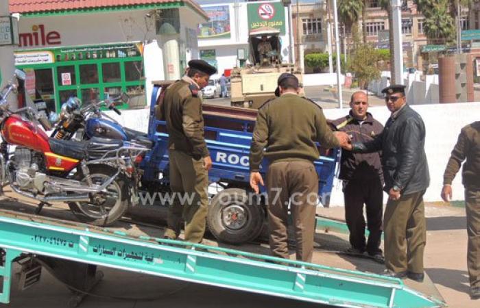 بالصور.. ضبط 1140 مخالفة مرورية بكفر الشيخ و70 مركبة بدون لوحات معدنية