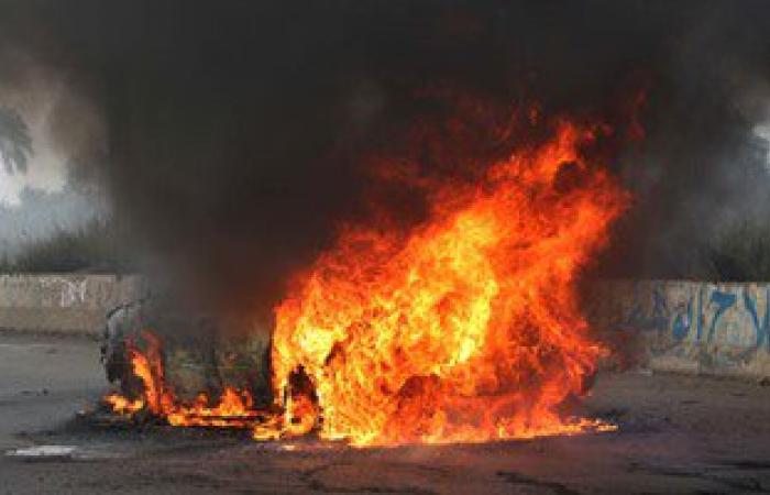 الحماية المدنية بسوهاج تسيطر على حريق سيارة محملة بالمواد البترولية