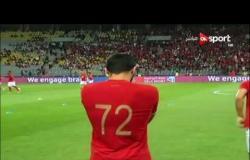 ستاد العرب - لقطات من إحماء لاعبي الأهلي و الفيصلي الأردني قبل مواجهتهما بنصف نهائي البطولة العربية