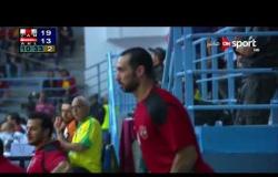 إصابة قوية لـ محمد إبراهيم لاعب الأهلي لكرة اليد في الدقيقة 11 من الشوط الثاني