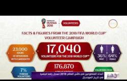 الأخبار - أعداد المتطوعين في كأس العالم 2018 تسجل رقماً قياسياً في تاريخ المونديال