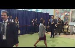 السفيرة عزيزة - لحظة وصول الرئيس "السيسي" لمقر الأمم المتحدة لحضور فعاليات الجمعية العامة