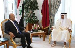 أمير قطر يلتقي الرئيس العراقي في الدوحة (صور)