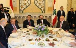 نص كلمة رئيس الوزراء ونظيره اللبناني فى عشاء عمل ببيروت