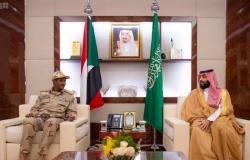 ولي عهد السعودية يلتقي نائب رئيس المجلس الانتقالي السوداني