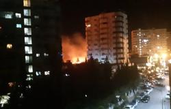 حريق ضخم في دمشق