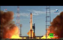 لحظة إطلاق الصاروخ الحامل "بروتون إم" الروسي من قاعدة بايكونور