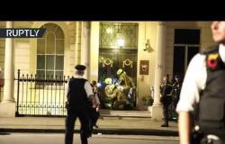 ناشط بحريني يحتج فوق سطح سفارة بلاده في لندن والشرطة البريطانية تتدخل