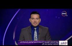 الأخبار- هيئة الانتخابات التونسية:21 مرشحا قدموا أوراقهم للمشاركة في الانتخابات الرئاسية