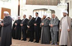 الأسد يؤدي صلاة عيد الأضحى في دمشق