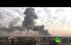 شاهد.. انفجارات تهز معسكرا للحشد الشعبي في بغداد