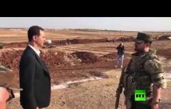 الأسد يشرف على صليات مدفعية في إدلب