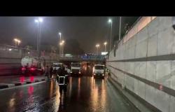 محافظ القاهرة يتابع سحب مياه الأمطار من نفق العروبة