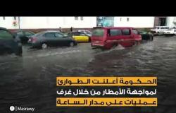 عدسة "مصراوي" ترصد غرق كورنيش الإسكندرية بسبب الأمطار