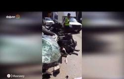 اللقطات الأولى لحادث مروري بمحور أحمد عرابي