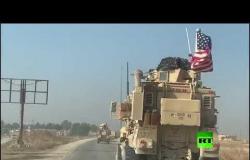 أرتال أميركية تعبر بالقرب من نقطة للجيش السوري جنوب تل تمر في محافظة الحسكة