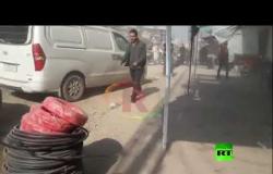 اللقطات الأولى بعد تفجير دراجة مفخخة في الحسكة شمال شرقي سوريا