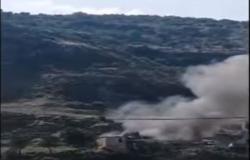 بالفيديو : محاولة إسقاط طائرة إسرائيلية مسيرة جنوب لبنان