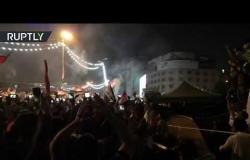 العراقيون يحتفلون بفوز منتخبهم التاريخي على إيران