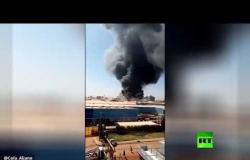 فيديو جديد للحريق الهائل في مصنع بالخرطوم