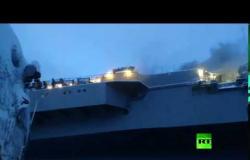 اندلاع حريق على متن طراد "الأميرال كوزنيتسوف" الروسي