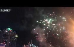 عراقيون يستقبلون العام الجديد في ساحة التحرير