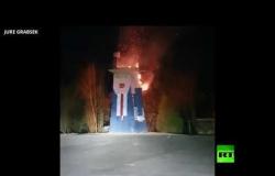 مجهولون يحرقون "ترامب" في سلوفينيا