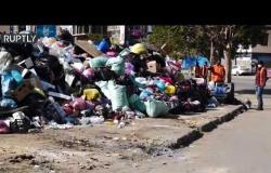 القمامة تملأ شوارع طرابلس الليبية