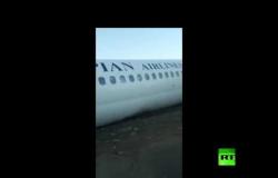 خروج طائرة ركاب عن المدرج في إيران