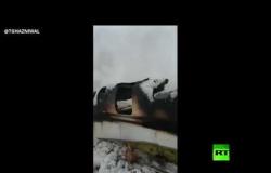 فيديو يقال إنه يظهر الطائرة العسكرية الأمريكية التي تحطمت في أفغانستان