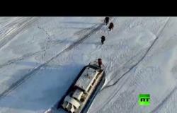 إجلاء 500 صياد عالقين على قطعة جليدية في أقصى الشرق الروسي