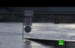 شاهد.. فيضانات تجتاح جنوب ألمانيا بعد أمطار غزيرة