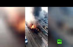 فيديو يظهر التفجير في عفرين السورية