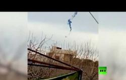 فيديو آخر لإسقاط المروحية السورية في إدلب