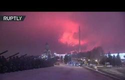 شاهد.. الشهب النارية تضيء سماء موسكو احتفالا بالذكرى الـ75 لتحرير بودابست