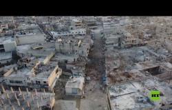 لقطات جوية من بلدة الأتارب المهجورة في حلب