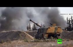 مشاهد جديدة للضربة التركية على مواقع الجيش السوري في محافظة إدلب