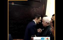 مرتضى منصور يقدم واجب العزاء لأبناء حسني مبارك