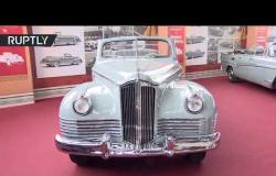شاهد.. عرض سيارة ستالين الخاصة في معرض بموسكو