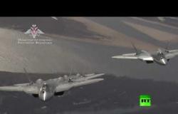 الدفاع الروسية تعرض لقطات مذهلة لتحليق سو-57
