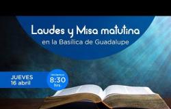 Rezo de Laudes y Misa en la Basílica de Guadalupe. 16/04/2020