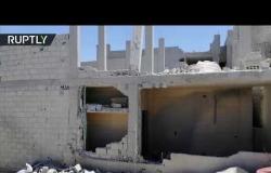 آثار سقوط صواريخ إسرائيلية على منازل في ريف دمشق