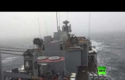 رمايات بالذخائر الحية لسفن أسطول المحيط الهادئ الروسي